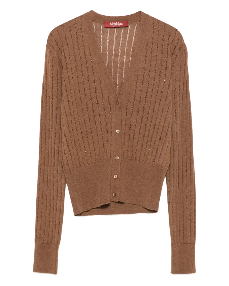 Max Mara Verzierter Cardigan - Braun Braun