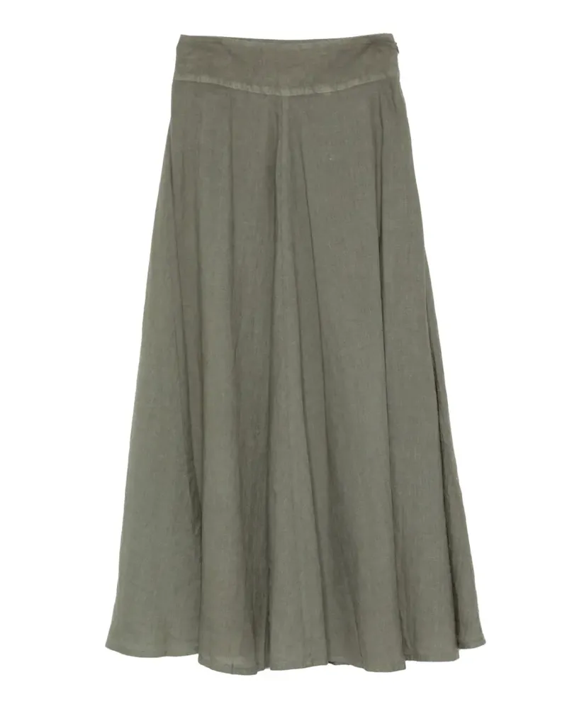 120% Lino linen midi skirt - Grün Grün