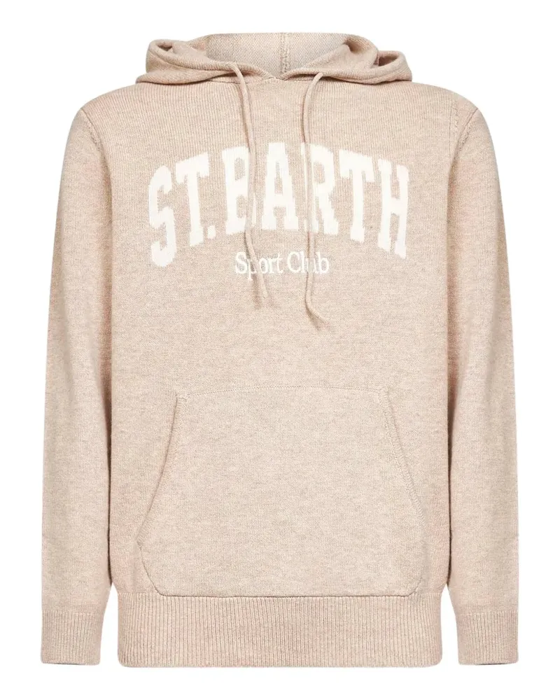 MC2 Saint Barth Hoodie mit Jacquard-Logo - Nude Nude