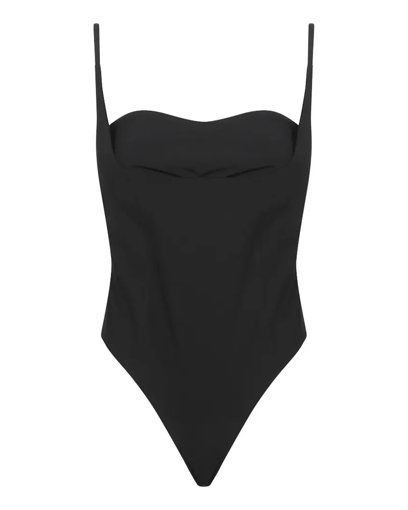 Dondup sweetheart-neck panelled bodysuit - Schwarz Schwarz