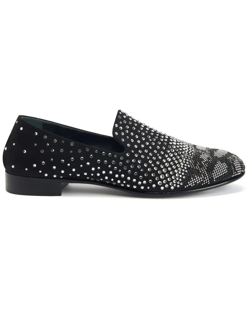 Giuseppe Zanotti Marthin Loafer mit Kristallen - Schwarz Schwarz