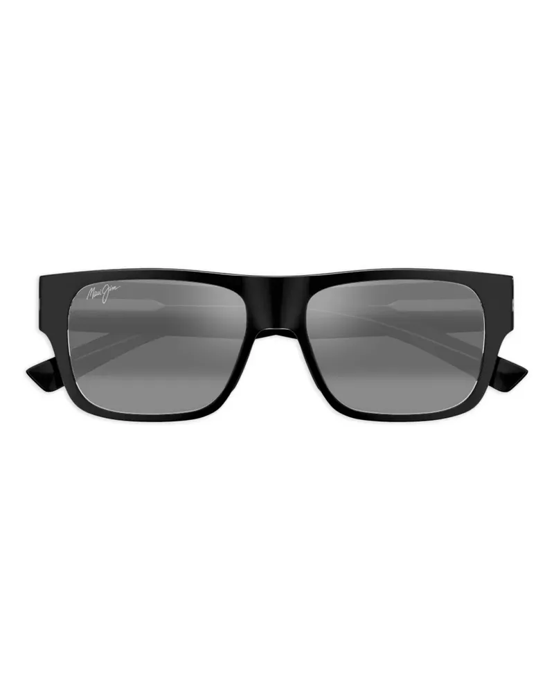 Maui Jim Sonnenbrille mit eckigem Gestell - Schwarz Schwarz