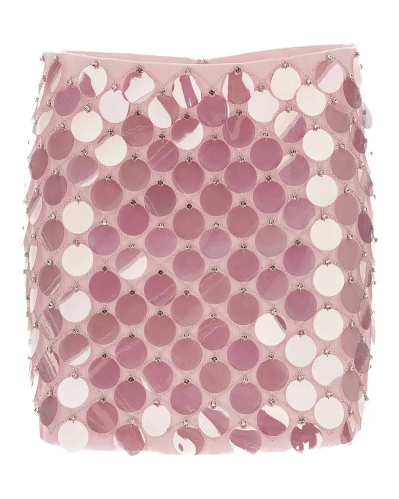 Des Phemmes sequin-embellished crystal-embroidery skirt - Rosa Rosa