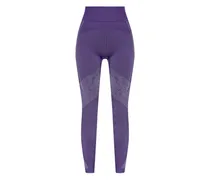 Nahtlose Leggings mit Schlangen-Print - Violett