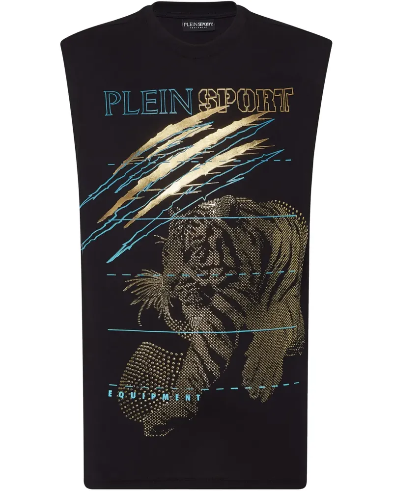 Philipp Plein Lamina Tiger T-Shirt - Schwarz Schwarz