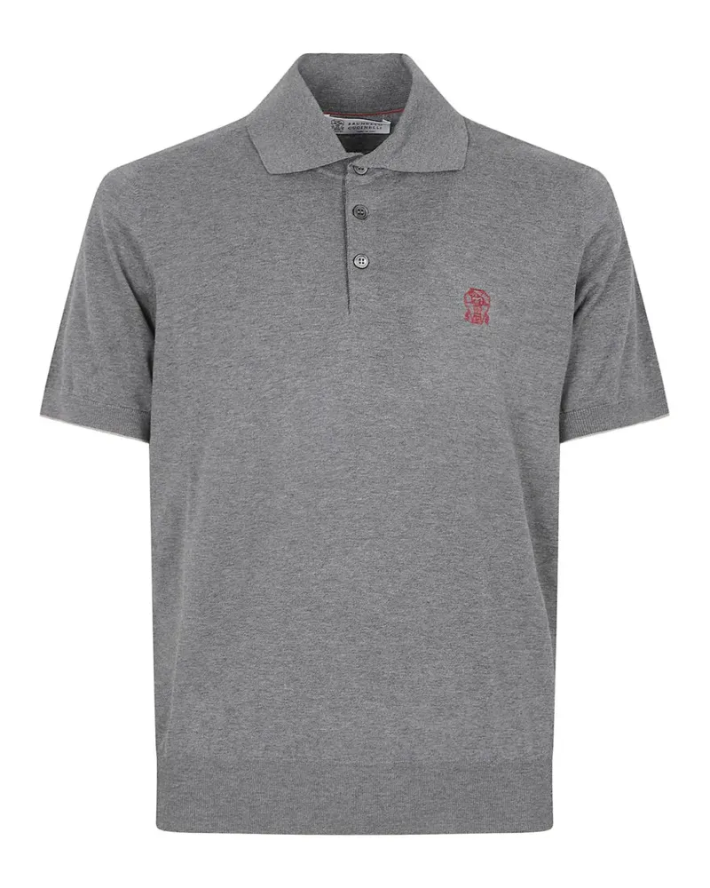 Brunello Cucinelli logo polo shirt - Grau Grau
