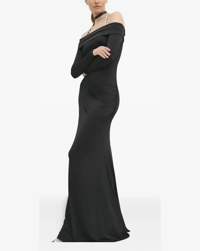 Chiara Ferragni Schulterfreies Maxikleid - Schwarz Schwarz