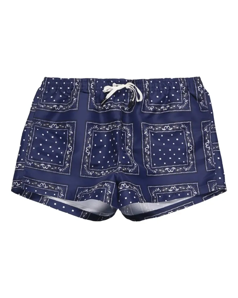Jacquemus Badeshorts mit grafischem Print - Blau Blau