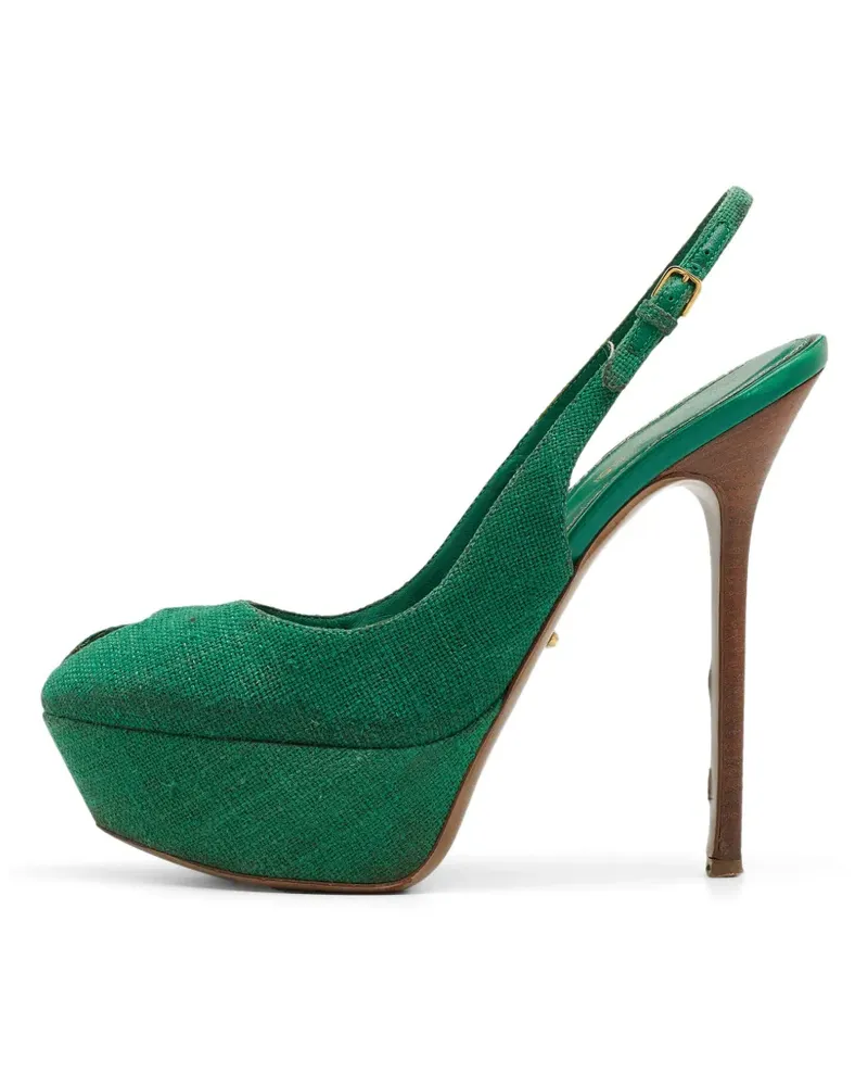 Sergio Rossi Cachet peep-toe platform sandals - Grün Grün
