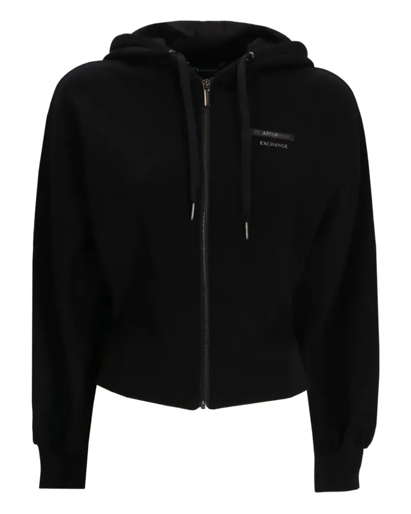 Armani Exchange Kapuzenjacke mit Reißverschluss - Schwarz Schwarz