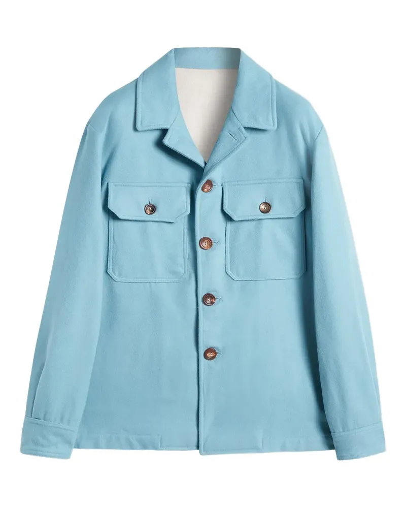 Doppiaa Hemdjacke mit Knopfverschluss - Blau Blau