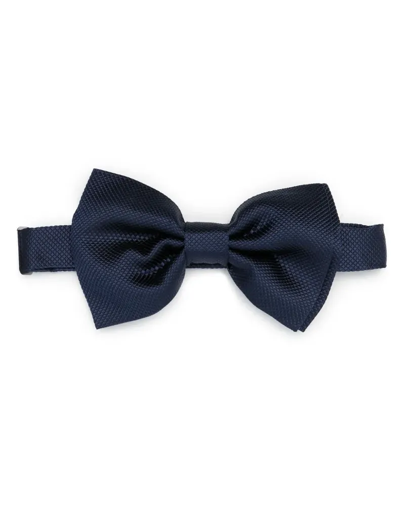 Tagliatore Seidenfliege mit Jacquardmuster - Blau Blau