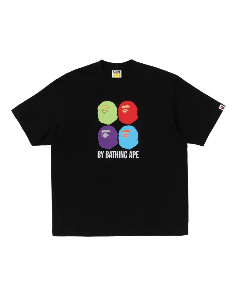 BAPE Multi Ape Head T-Shirt - Schwarz Schwarz