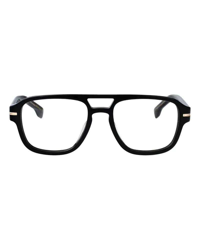 HUGO BOSS pilot-frame glasses - Schwarz Schwarz