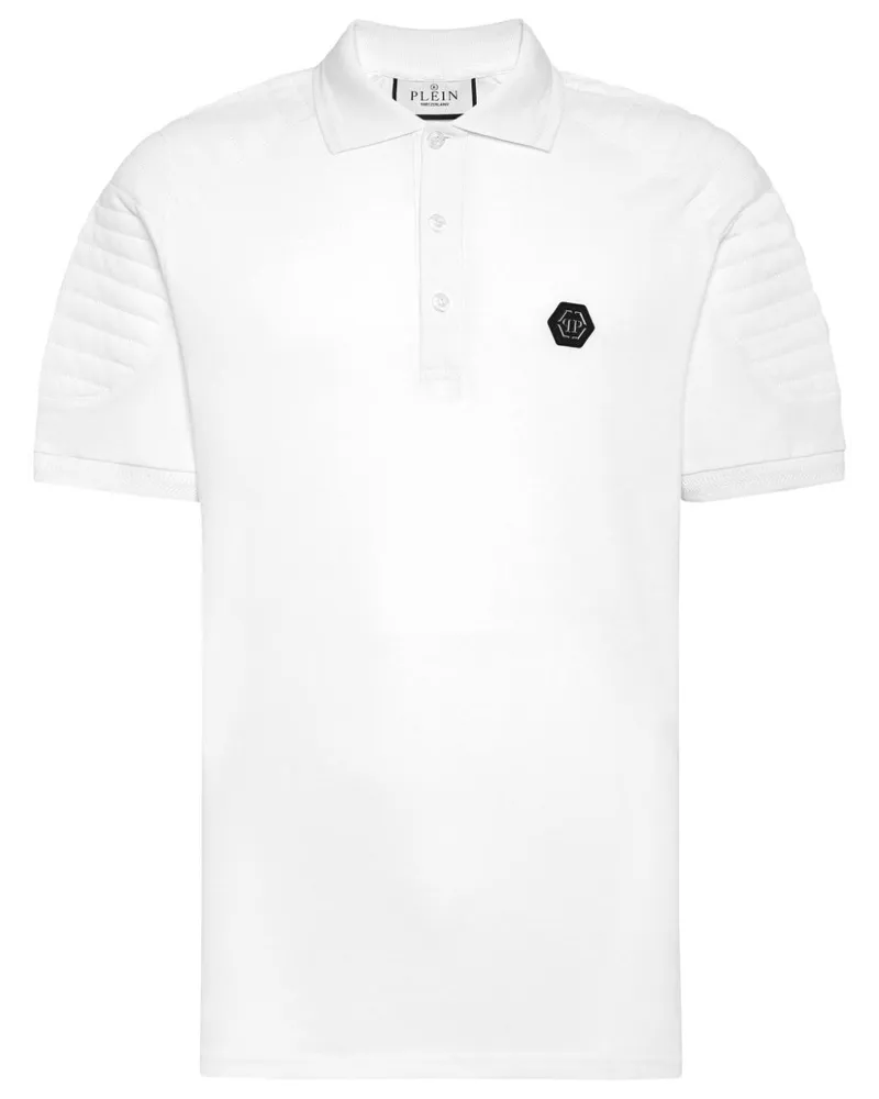 Philipp Plein Poloshirt mit Logo-Applikation - Weiß Weiß