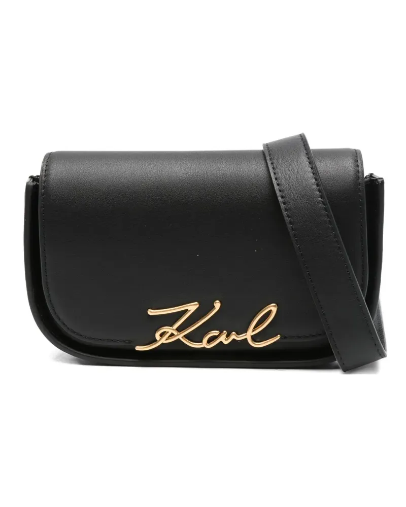 Karl Lagerfeld Gürteltasche aus Leder - Schwarz Schwarz
