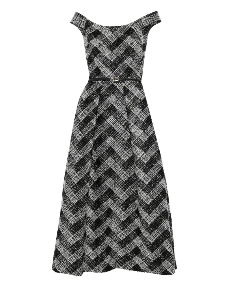 Elie Saab Schulterfreies Kleid - Schwarz Schwarz