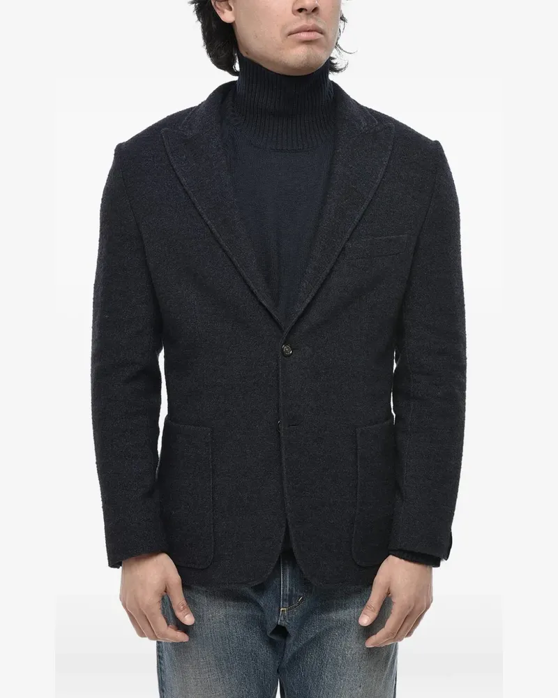 Paolo Pecora Milano single-breasted notched-lapel blazer - Blau Blau