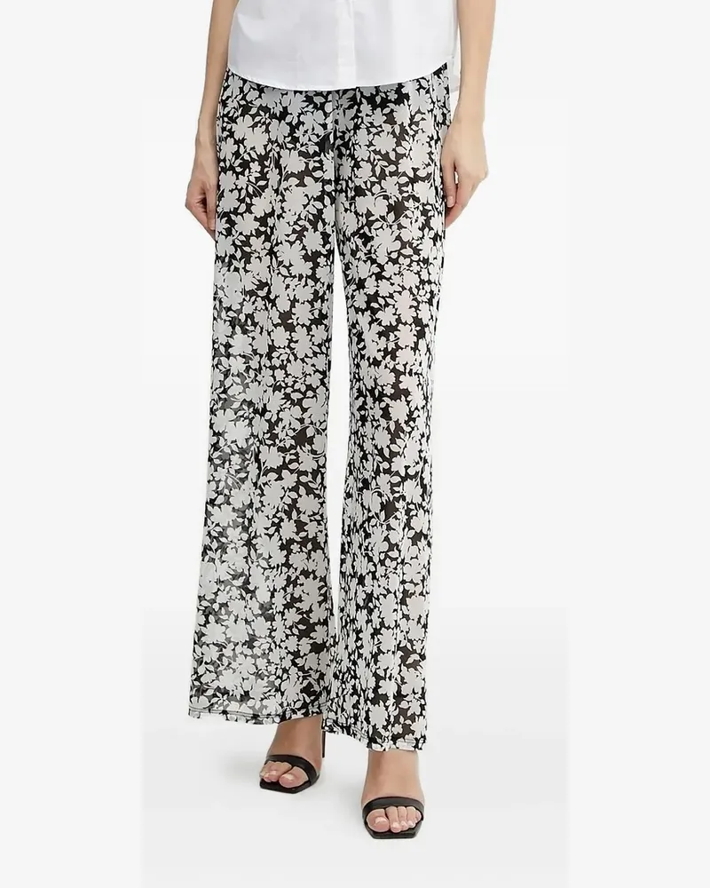 Michael Kors Hose mit Blumen-Print - Schwarz Schwarz