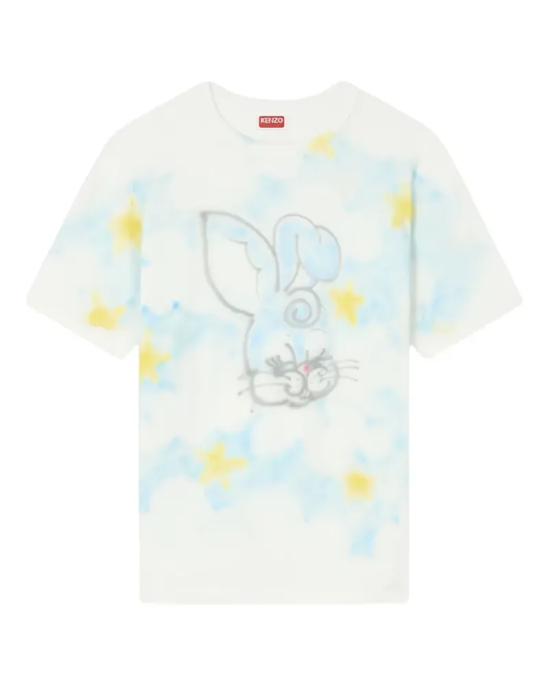 Kenzo rabbit-print T-shirt - Weiß Weiß