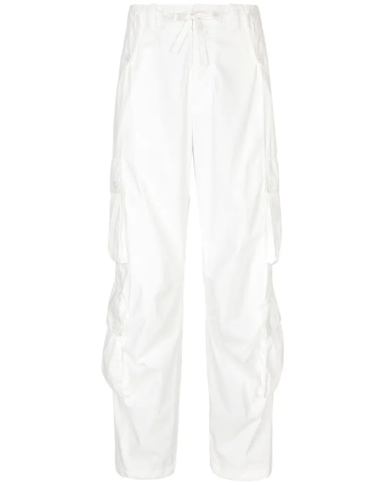 Dolce & Gabbana Cargohose mit Kordelzug - Weiß Weiß