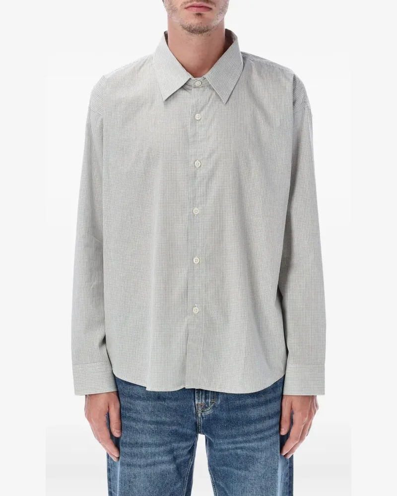 Mfpen Hemd mit Mikro-Karomuster - Grau Grau
