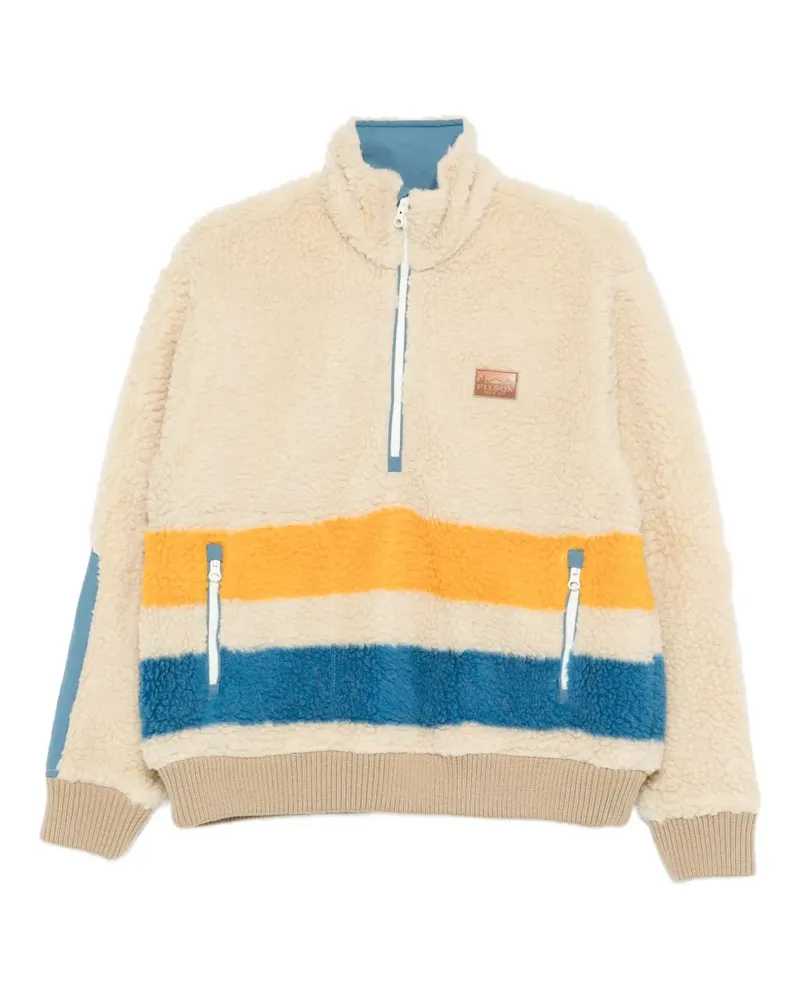 Filson Half-Zip-Pullover mit Streifendetail - Nude Nude