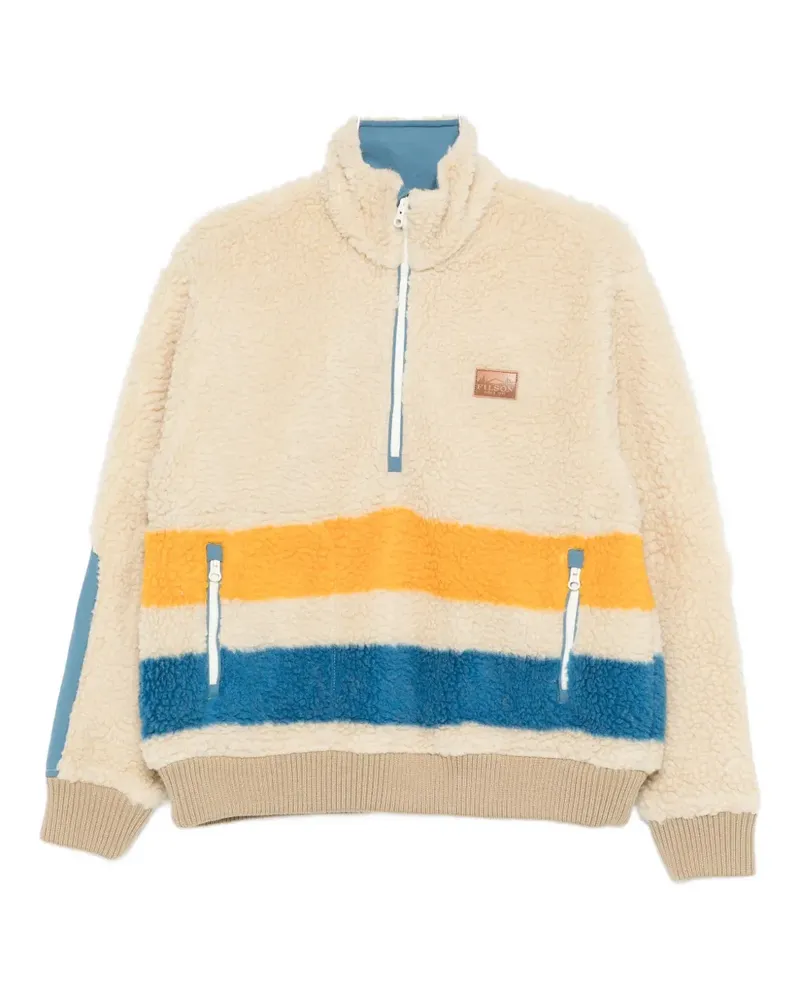 Filson stripe-detail half-zip jumper - Nude Nude