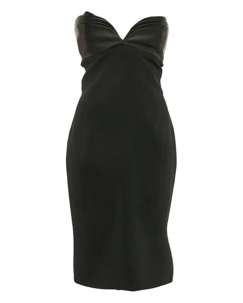 Brandon Maxwell Midikleid mit Einsätzen - Schwarz Schwarz