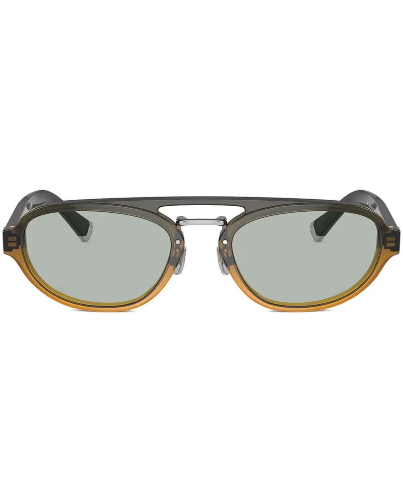 Brunello Cucinelli Sonnenbrille mit ovalem Gestell - Grau Grau