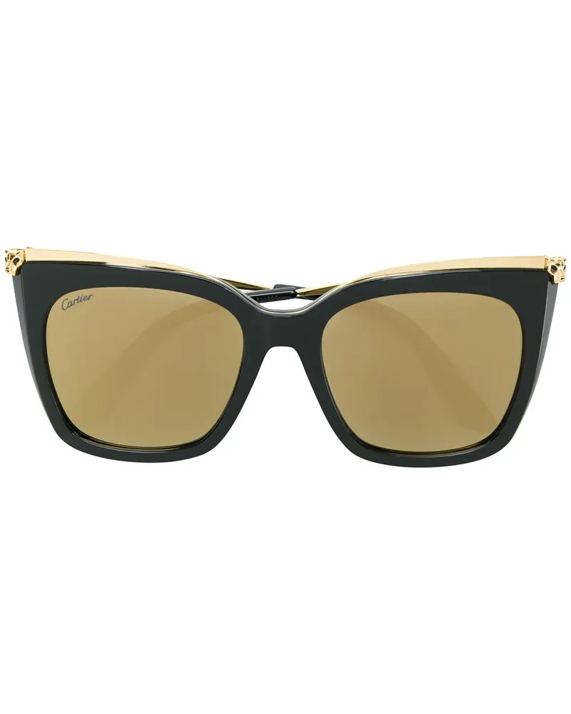 Cartier Sonnenbrille im Oversized-Look - Schwarz Schwarz
