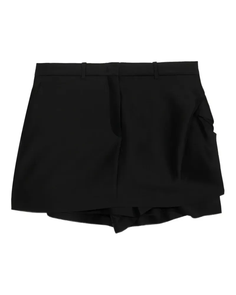 JNBY Drapierte Shorts im Layering-Look - Schwarz Schwarz