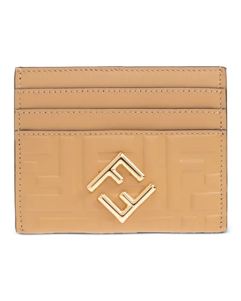 Fendi Kartenetui mit Logo-Prägung - Nude Nude