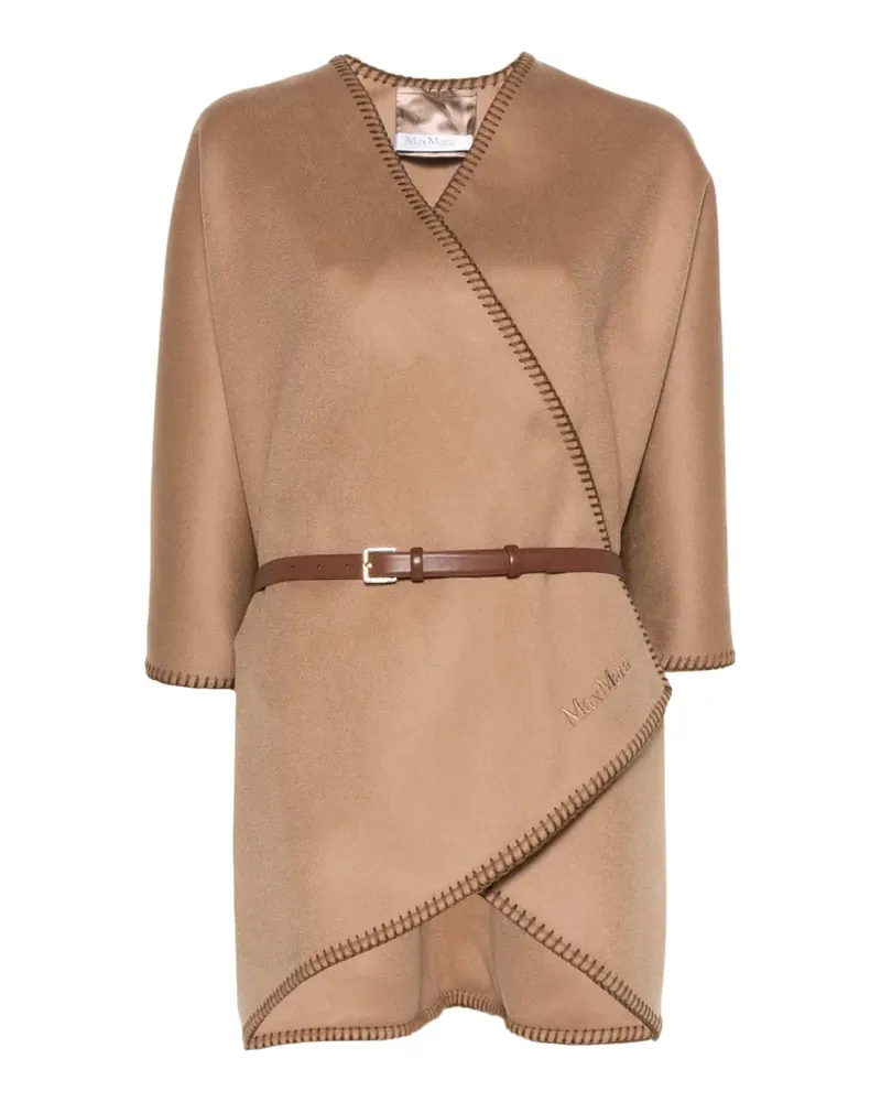 Max Mara Umhang aus doppeltem Woll-Broadcloth in Camel - Nude Nude