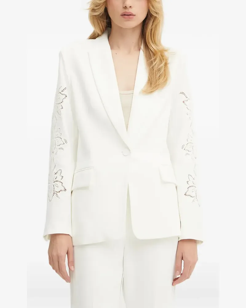 Morgan floral-embroidered blazer - Weiß Weiß