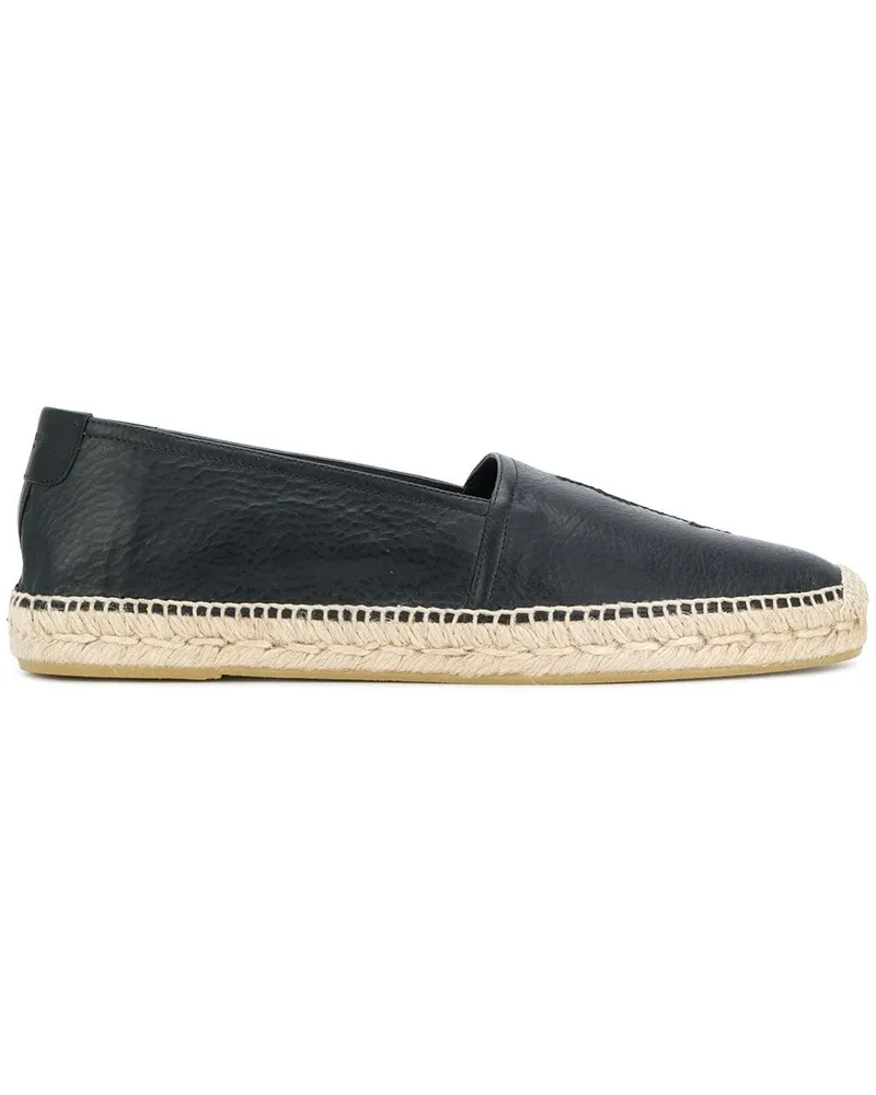 Saint Laurent Espadrilles mit Monogram Schwarz