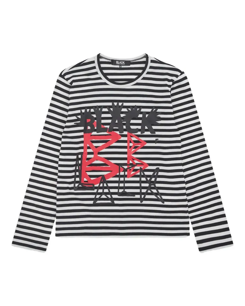 Comme des Garçons striped long-sleeved T-Shirt - Weiß Weiß