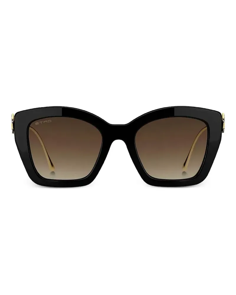 Etro Verzierte Sonnenbrille im Butterfly-Design - Schwarz Schwarz