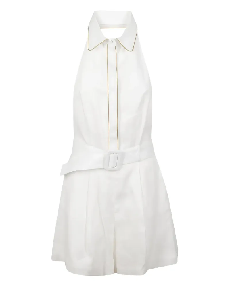 MVP Wardrobe Neckholder-Jumpsuit mit Gürtel - Weiß Weiß