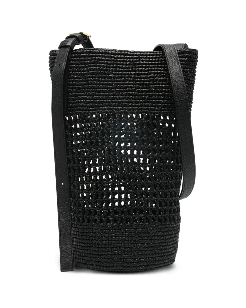 KHAITE Kleine gewebte Billie Schultertasche - Schwarz Schwarz