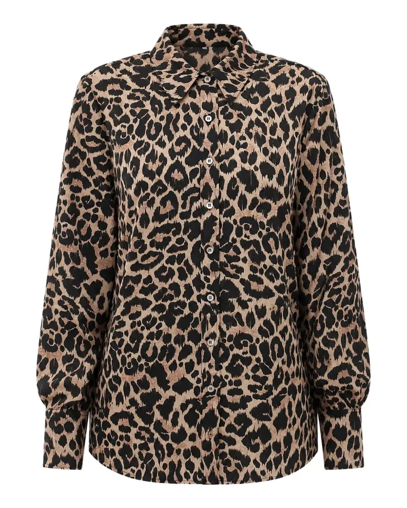Guess Concetta Hemd mit Leopardenprint - Braun Braun