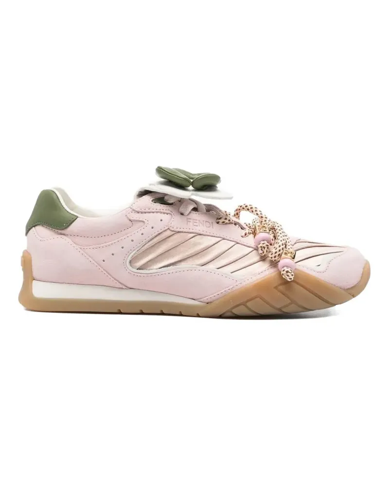 Fendi Wave Pulse flower-appliqué sneakers - Rosa Rosa