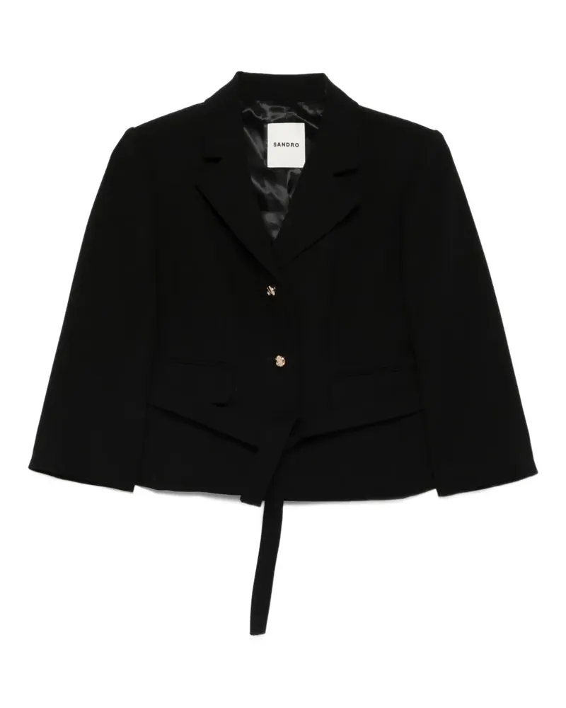 Sandro Jacke mit Gürtel - Schwarz Schwarz
