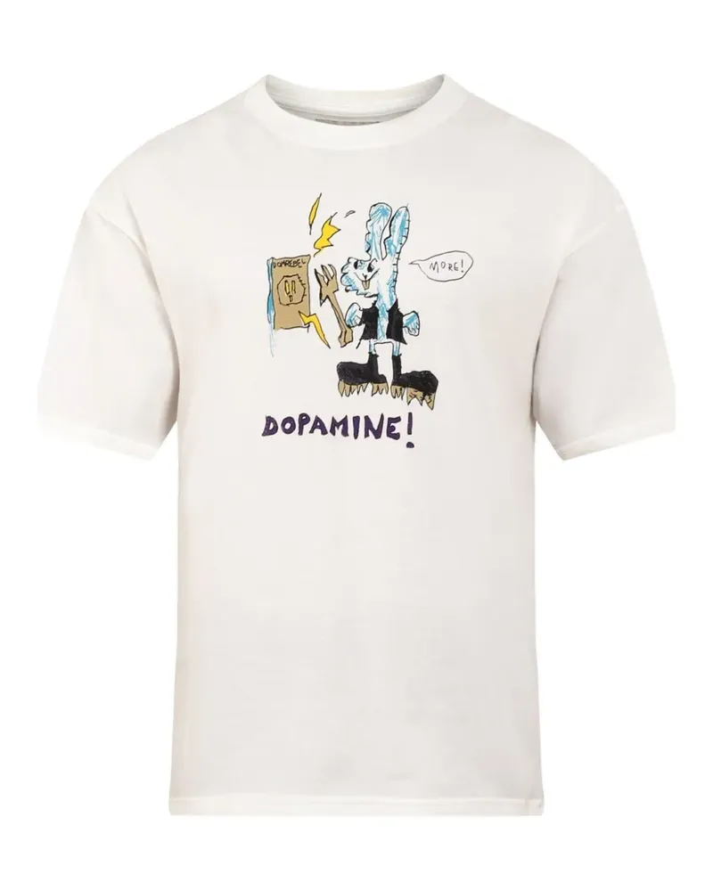 DOMREBEL Ivy T-Shirt mit grafischem Print - Weiß Weiß