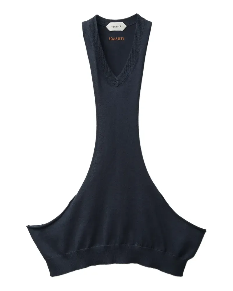 Versace Tanktop aus Kaschmir - Blau Blau