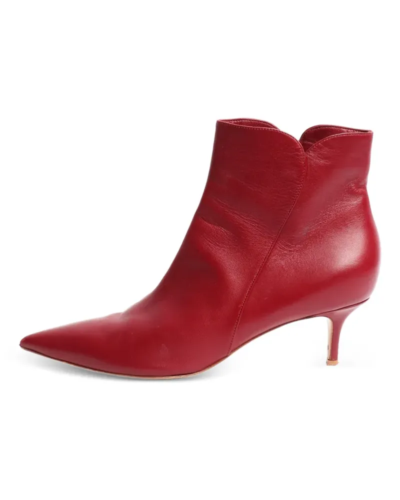 Gianvito Rossi Spitze Stiefel mit Kitten-Heel-Absatz - Rot Rot