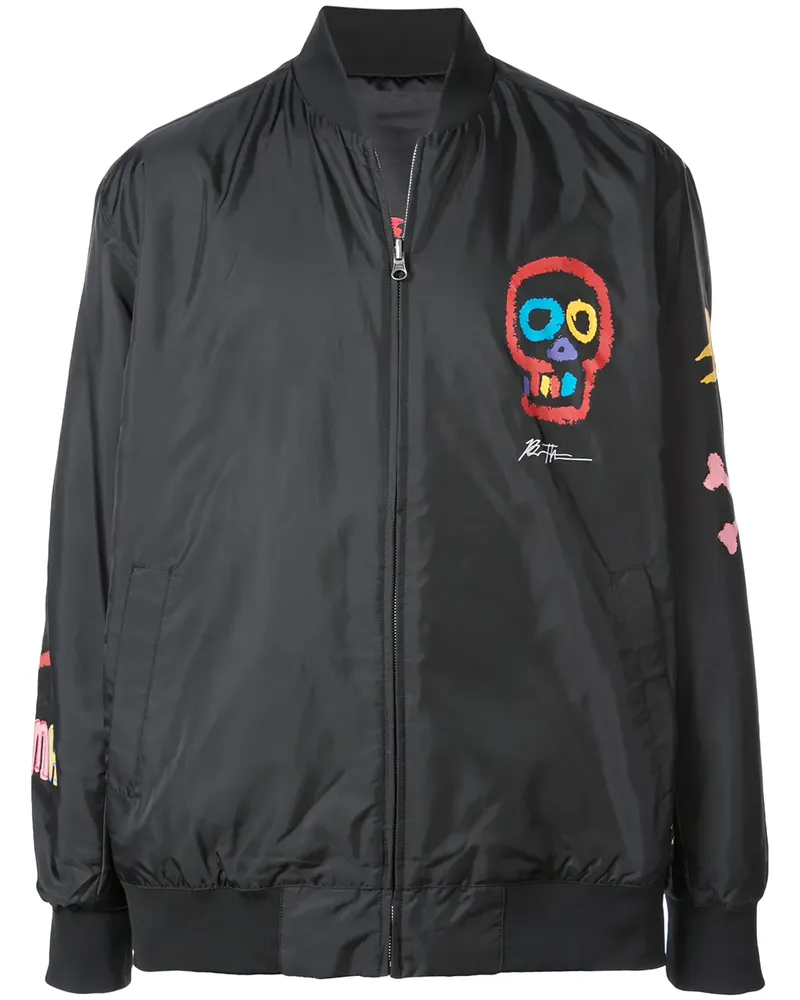 Puma Bomberjacke mit Totenkopf - Schwarz Schwarz