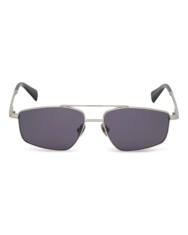 AllSaints Virgo Sonnenbrille mit geometrischem Gestell - Silber Silber
