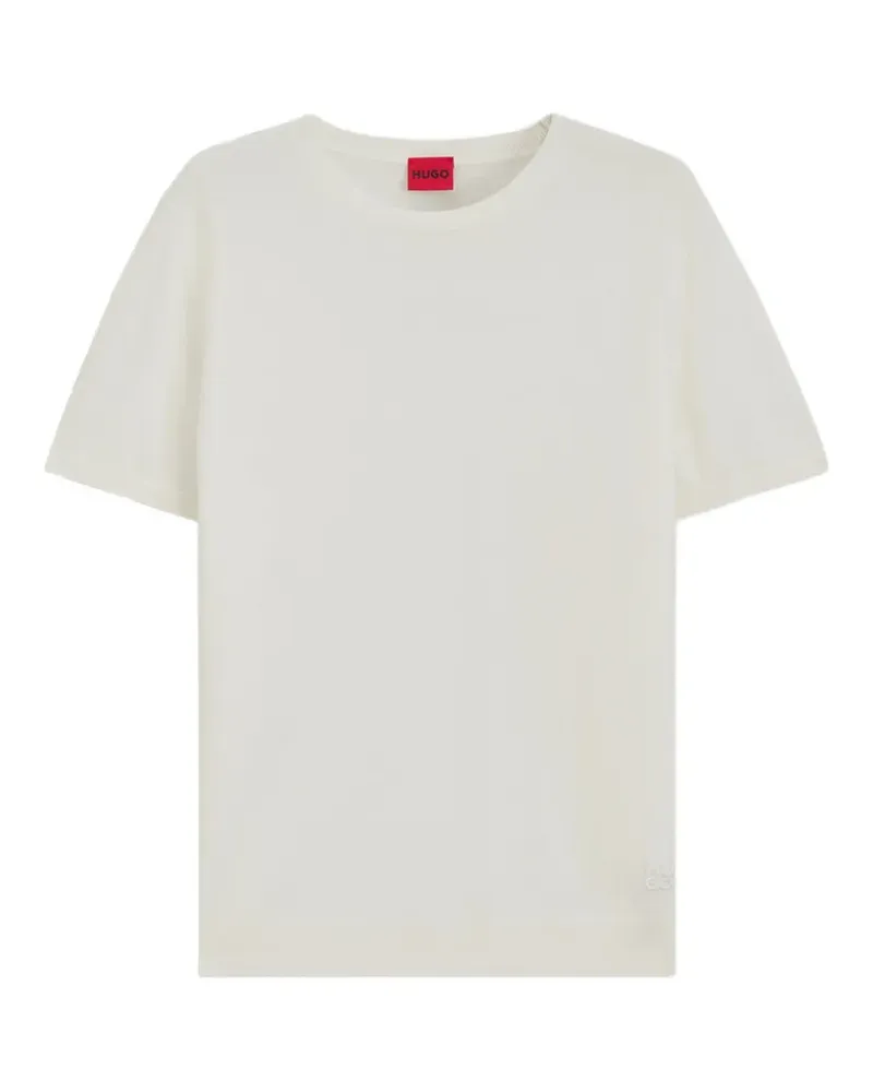 HUGO BOSS Kurzärmeliger Pullover aus Woll-Kaschmirgemisch - Nude Nude