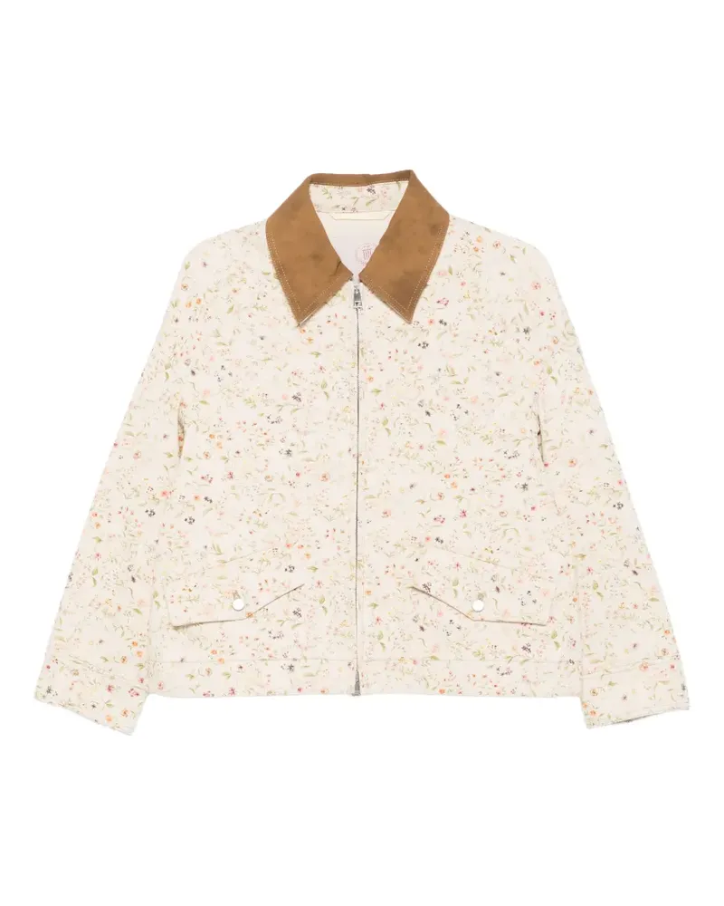 TELA floral-print collar jacket - Nude Nude